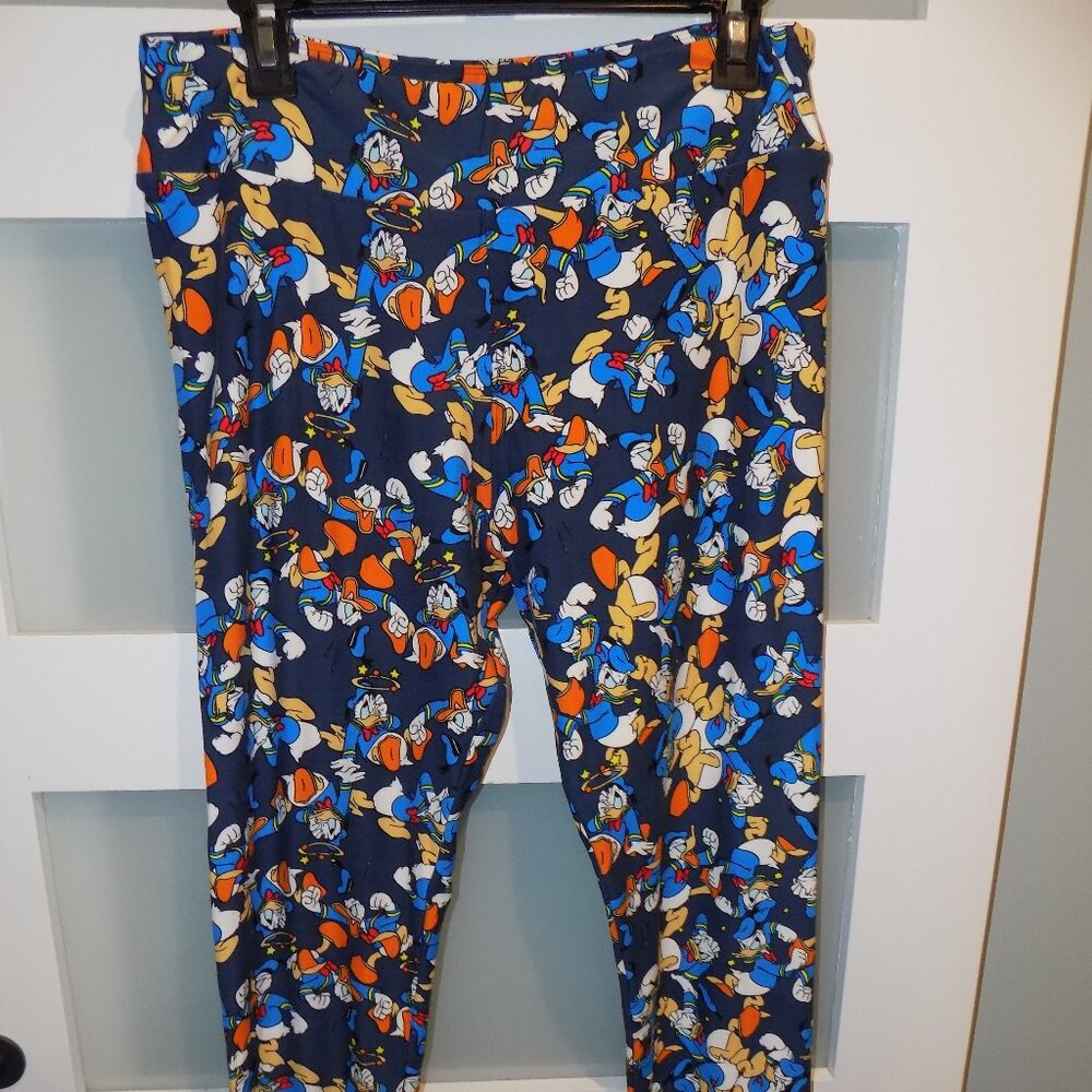 LuLaRoe Leggings 2017 Disney Collection Donald Duck TC Tall & Curvy NWOT